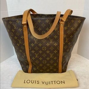 Vintage Auth LV Monogram Sac Shopping Tote